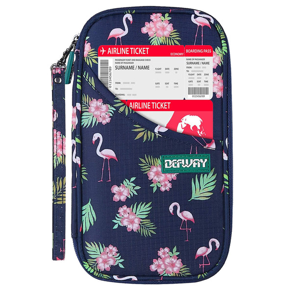 DEFWAY Family Passport Holder （Flamingo）